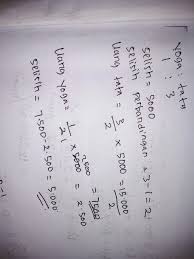 Dengan cara matematis, perbandingan bisa ditulis a : Cara Menghitung Perbandingan Uang 3 Orang Info Terkait Uang