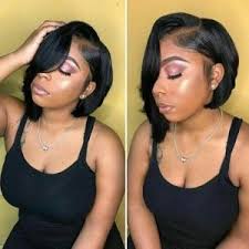 You can get them only to create electric highlights and hairdos like this bob with bangs, weaves, and stunning yellow, vivid shades. Short Black Bob Hairstyles With Weave Novocom Top