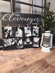 The Last Name Family Custom Photo Board Wooden Signs Diy Wooden Diy Last Name Decor