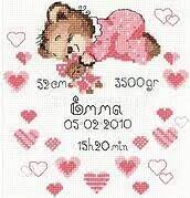 Pattern only nautical/whale birth record/ announcement wall art cross stitch pattern. Birth Announcements Cross Stitch Kits 123stitch Com