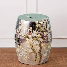 Garden Stools Buy Online Best Decorative Garden Stools Outdoor Furniture Sakura Silver Lustre Garde Garden Stool Ceramic Garden Stools Garden Stool Table