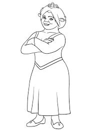 Enjoy coloring this lovely couple under the moonlight! Princess Fiona Coloring Page 1001coloring Com