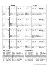 Find everything for the office. Two Year Calendar Template 2019 And 2020 Free Printable Templates