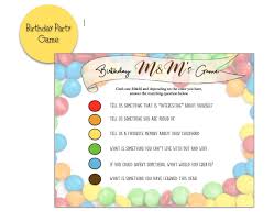 Kids M M Game Birthday Candy M And M Game Birthday Party Etsy In 2021 Birthday Candy Birthday Party Games Birthday Games