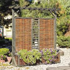 Panneau Pergola Double Jardiniere En Osier Et Pin Fsc Vente Au Meilleur Prix Jardins Animes Bac treillis panneau treillis terrasse extérieure balcon garde corps terrasse brise vue bac à fleurs treillage projets de jardins. panneau pergola double jardiniere en osier et pin fsc