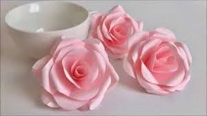 Rose En Papier Facile Youtube Tutoriel De Fleur En Papier Roses En Papier Tutoriel Fleurs En Papier De Soie