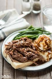 Top with 1 slice gruyere each, some pickled radishes and watercress. Slow Cooker Hot Roast Beef Sandwiches The Magical Slow Cooker