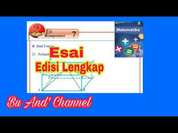 Kunci jawaban mtk kelas 9 semester 1. Uji Kompetensi 7 Matematika Kelas 7 B Soal Uraian Bab 7 Garis Dan Sudut Hal 171 180 Youtube