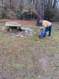 Let's keep Yellowdog clean!!! Don't litter!!! People take your trash with  you when you leave..Hubby picking up trash that someone left!!! We care  about the park and everyone should also so let's