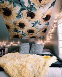 The Sunflower Tapestry Dorm Room Decor Cute Bedroom Ideas Room Decor