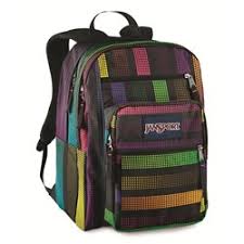 Jansport Big Student Backpack In Black Multi Disco Dot