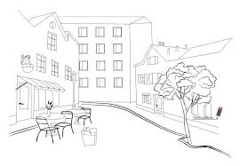 Coloring pages with community helpers like astronauts, firemen, clowns, and doctors & habits such as hygiene and how to identify and express feelings. Online Coloring Pages Coloring Page Quiet Street Of The City The City Coloring Pages For Kids