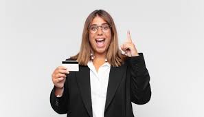 Check spelling or type a new query. Premium Photo Young Woman With A Credit Card Feeling Like A Happy And Excited Genius After Realizing An Idea Cheerfully Raising Finger Eureka