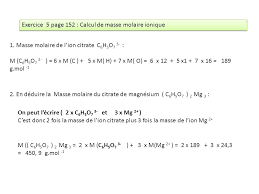 Correction Exercices Sur La Mole Ppt Video Online Telecharger