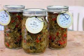 A light and healthy zucchini ribbon salad with blueberries, walnuts and goat cheese that is great served on its own or as a side dish for any summer meal. Zucchini Relish Recipe Garden Therapy Zucchini Relish Zucchini Relish Recipes Relish Recipes