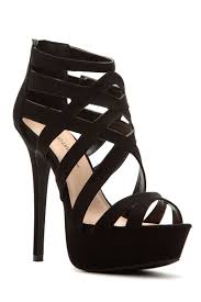 Nike, clarks, barbour, anne klein, michael kors Black Faux Suede Cross Strap Platform Heels Cicihot Heel Shoes Online Store Sales Stiletto Heel Shoes High H Heels Womens Shoes High Heels Dress Shoes Womens