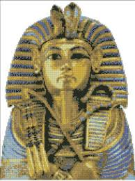 Tutankhamun Egyptian Pharaoh Counted Cross Stitch Kit 12" x 9" 14 count