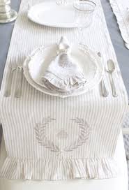 Luxurious French Ruffle Table Linens Table Linens Table Runners Table
