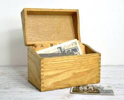 Vintage Wood Index Card Box Etsy Card Box Index Cards Vintage Wood