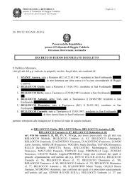 L'indagine, coordinata dalla procura di reggio calabria, ha documentato le dinamiche associative e. Nr 891 12 Rgnr Dda Procura Della Repubblica Presso Il Cn24 Tv