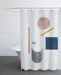 Keep your floor dry & safe from mildew with geometric shower curtains from zazzle! Geometric Shapes 10 Shower Curtain Juniqe