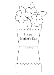 Coloring Page Mothers Day Card Template Mothers Day Coloring Pages Happy Mother S Day Card