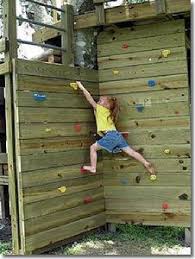 How To Build A Kids Rock Climbing Wall Ehow Kids Rock Climbing Diy Playground Backyard Playground
