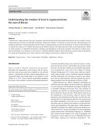 Bitcoin is a new currency that was created. Pdf Understanding The Creation Of Trust In Cryptocurrencies The Case Of Bitcoin