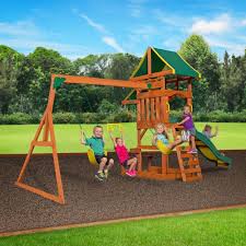 Backyard Discovery Tucson All Cedar Swing Set 65411com The Home Depot Swing Set Wooden Swing Set Wooden Swings