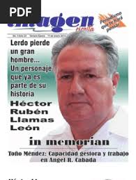 Homenaje de La Revista Imagen, de Julio Vicente Cruz, A Hector Ruben Llamas  Leon, El Constructor Del Lerdo Moderno