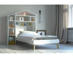 Letto con testiera libreria ideale per appartamenti moderni richiedi prezzi prodotti simili collezione: Letto Bambino E Testiera Letto Con Nicchie 160 X 200 Cm Home Miliboo
