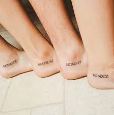 Birth Year Tattoo Designs Ankle Individual Birth Year Siblings Tattoo Sibling Tattoos Sister Tattoos Tattoos