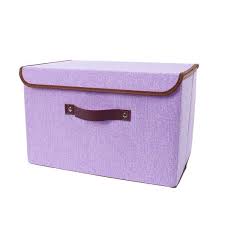Lelego rectangular storage basket forest tree camouflage storage bins boxes collapsible storage cubes organizer with leather handles for home organization shelf basket toy laundry hamper nursery. Foldable Fabric Storage Bin Box Cube Organizer With Lid Faux Leather Handles Overstock 28517484