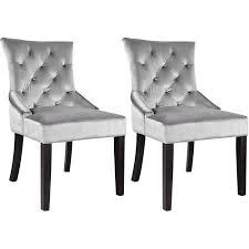 Corliving Antonio Velvet Accent Chair Soft Grey Set Of 2 Accent Chairs Contemporary Accent Chair Upholstered Side Chair