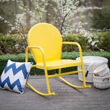 Coral Coast Vintage Retro Steel Single Rocker Www Hayneedle Com Outdoor Rocking Chairs Metal Rocking Chair Rocking Chair