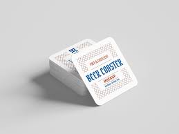 Free Square Beer Coaster Mockup Beer Coasters Free Beer Psd Templates