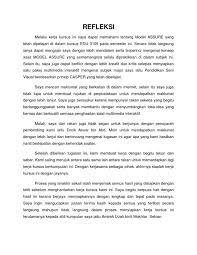 Alhamdulillah , dengan penuh kesyukuran kehadrat ilahi kerana limpah kurnianya , dapat saya menyelesaikan tugasan kerja kursus ini dengan penuh jayanya. Refleksi Edu