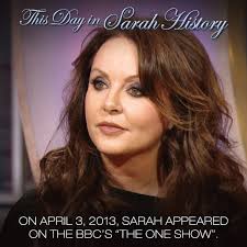 On April 3, 2013, Sarah appeared