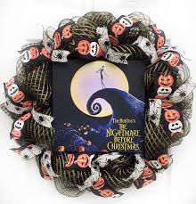 You can order the lock pumpkin here, the shock pumpkin. Amazon Com Tim Burton S Nightmare Before Christmas Wreath Featuring Jack Skellington For Front Door Or Inside Decorations Wreath Is Very Full Measures 20x20x6 One Of A Kind Handmade Products