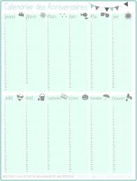 Calendrier Des Anniversaires 2 Calendrier Anniversaire Calendrier Perpetuel Anniversaire Calendrier