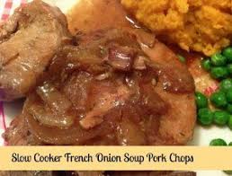 This recipe for smothered pork chops with mushrooms and onions has the singular distinction of being the dish that is in both our summer and winter rotations. Slow Cooker French Onion Soup Pork Chops Slow Cooker Recipes Pork Slow Cooker Pork Pork Chop Recipes Crockpot