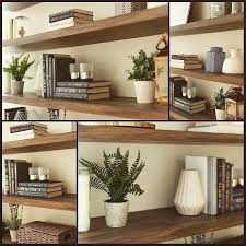 Floating Shelves Made From Formica Laminate By Instagram User Rkbonghanoy Floating Shelves Living Room Shelf Decor Living Room Desk In Living Room