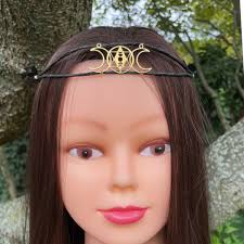 Paula McNulty Designs Triple Moon Circlet Crown Gold