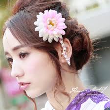 ヘアアクセサリーカリーナ・スマノフコサージュピンクフラワーラテン