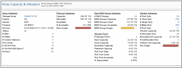 This vnx storage system provides sas ports for connection to additional storage. Array Capacity Utilization Emc Vnx Celerra View Version 9 2 01