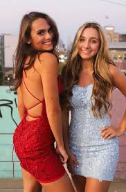 Free Shipping Tie Back Appliqued Sheath Red Homecoming Dress Red Homecoming Dresses Fitted Homecoming Dresses Homecoming Dresses Short Tight