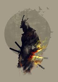 Blazing samurai is an animated film based on the movie blazing saddles that was scheduled for 2017 but never came out. Blazing Samurai Poster Print By Rael Mitchel Dosdos Displate Print Artist Poster Prints Cool Artwork