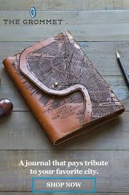 Leather Map Journal By Tactile Craftworks Leather Notebook Leather Notebook Cover Leather