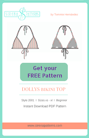 Classic tee patterns here {to sew} i'm going to share a few more fun photos from from our shoot, then go check out the list of bathing suit sewing. Free Bikini Triangle Top Pattern How To Make It In 8 Easy Steps Sirena Patterns Patron De Bikini Patron Para Coser Patrones De Costura Pdf