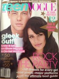 Glee Book and Magazine Set Lot Teen Vogue Cory Monteith and Lea Michele  Glamour